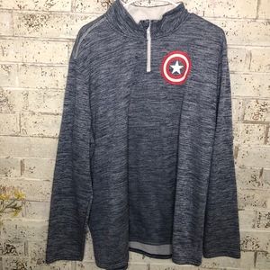 🎉Marvel Captain American Blue Pullover Size XXL